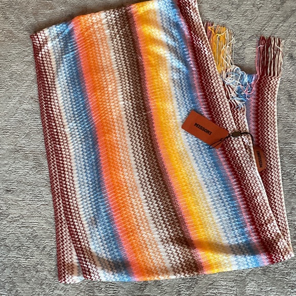 Missoni Multicolor Knit Scarf - Picture 6 of 9